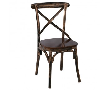 MARLIN Wood Καρέκλα, Μέταλλο Βαφή Black Gold