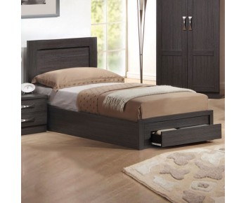 LIFE Κρεβάτι Μονό με Συρτάρι, για Στρώμα 90x190cm, Απόχρωση Zebrano
