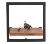 LIZARD Frame Ράφι Μέταλλο Βαφή Μαύρο, Ξύλο Ακακία Φυσικό
