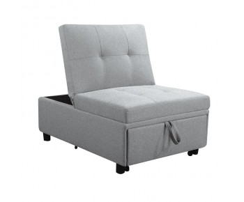 IMOLA Καρέκλα - Κρεβάτι Σαλονιού - Καθιστικού, Ύφασμα Ανοιχτό Γκρι