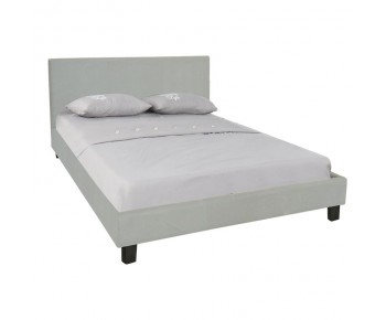 WILTON Κρεβάτι Διπλό για Στρώμα 140x190cm, Ύφασμα Απόχρωση Grey Stone