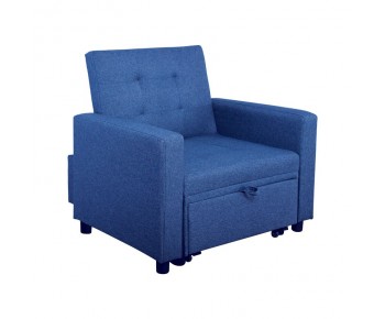 IMOLA Πολυθρόνα - Κρεβάτι Σαλονιού - Καθιστικού, Ύφασμα Μπλε