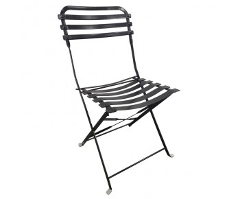 ΖΑΠΠΕΙΟΥ Καρέκλα Κήπου - Βεράντας, Πτυσσόμενη, Μέταλλο Βαφή Μαύρο