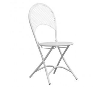 RONDO Καρέκλα Πτυσσόμενη, Μέταλλο Mesh Βαφή Άσπρο