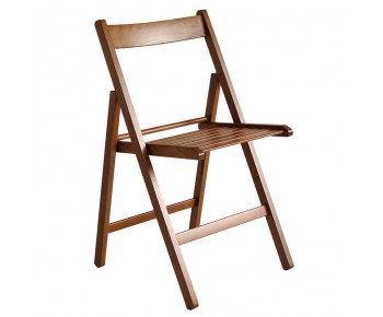 EXTRA Βοηθητική Καρέκλα Πτυσσόμενη, Ξύλο Οξιά Απόχρωση Καρυδί