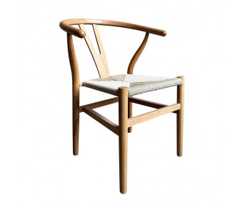 LIMA Καρέκλα Στοιβαζόμενη, Ξύλο Απόχρωση Φυσικό, Κάθισμα Paper Rope Φυσικό
