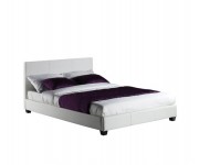 WILTON Κρεβάτι Διπλό, για Στρώμα 160x200cm, PU Άσπρο