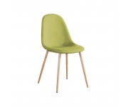 CELINA Καρέκλα Μέταλλο Βαφή Φυσικό, Ύφασμα Πράσινο