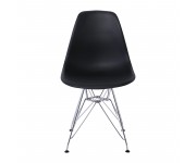 ART Καρέκλα Tραπεζαρίας Κουζίνας Μέταλλο Χρώμιο - PP Μαύρο