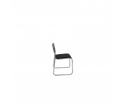 CAMPUS Καρέκλα Επισκέπτη Γραφείου, Στοιβαζόμενη Χρώμιο Μέταλλο, Soft Pu Μαύρο