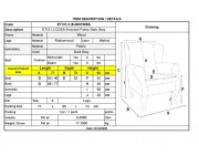 COSA Πολυθρόνα - Μπερζέρα Σαλονιού - Καθιστικού, Ύφασμα Σκούρο Γκρι