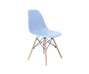 ART Wood Kαρέκλα Τραπεζαρίας - Κουζίνας, Πόδια Οξιά, Κάθισμα PP Σιέλ - 1 Step K/D