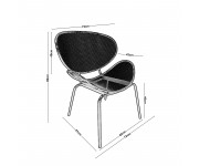 OLIVER Καρέκλα K/D Κήπου Βεράντας, Μέταλλο Βαφή Μαύρο