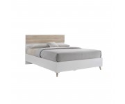 ALIDA Κρεβάτι Διπλό για Στρώμα 150x200cm, Απόχρωση Sonoma - Άσπρο