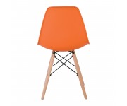 ART Wood Kαρέκλα Τραπεζαρίας - Κουζίνας, Πόδια Οξιά, Κάθισμα PP Πορτοκαλί - 1 Step K/D