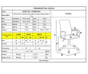 BF2101-SC Πολυθρόνα Γραφείου χωρίς Ανάκλιση  Άσπρο - Mesh Γκρι