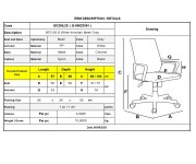 BF2120-S Πολυθρόνα Γραφείου Άσπρο - Μέταλλο Βάση Χρώμιο Mesh Γκρι