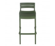 SERENA Σκαμπό Bar PP - UV Πράσινο, Στοιβαζόμενο Ύψος Καθίσματος 65cm