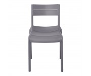 SERENA Καρέκλα, Στοιβαζόμενη PP - UV Ανθρακί