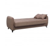 DARIO Καναπές – Κρεβάτι με Αποθηκευτικό Χώρο, 3Θέσιος Ύφασμα Καφέ