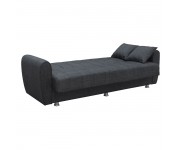 SYDNEY Καναπές – Κρεβάτι με Αποθηκευτικό Χώρο, 3Θέσιος Ύφασμα Σκούρο Γκρι