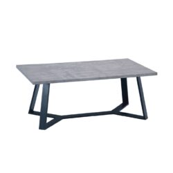 HANSON Τραπεζάκι Σαλονιού Καθιστικού, Μέταλλο Βαφή Μαύρο, Cement - Image 2