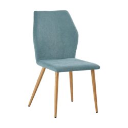 LETO Καρέκλα Τραπεζαρίας Κουζίνας, Μέταλλο Βαφή Φυσικό, Ύφασμα Βεραμάν - Image 2