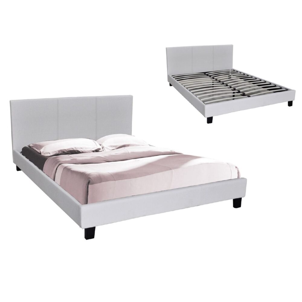 WILTON Κρεβάτι Μονό, για Στρώμα 90x190cm, Pu Άσπρο - Image 2