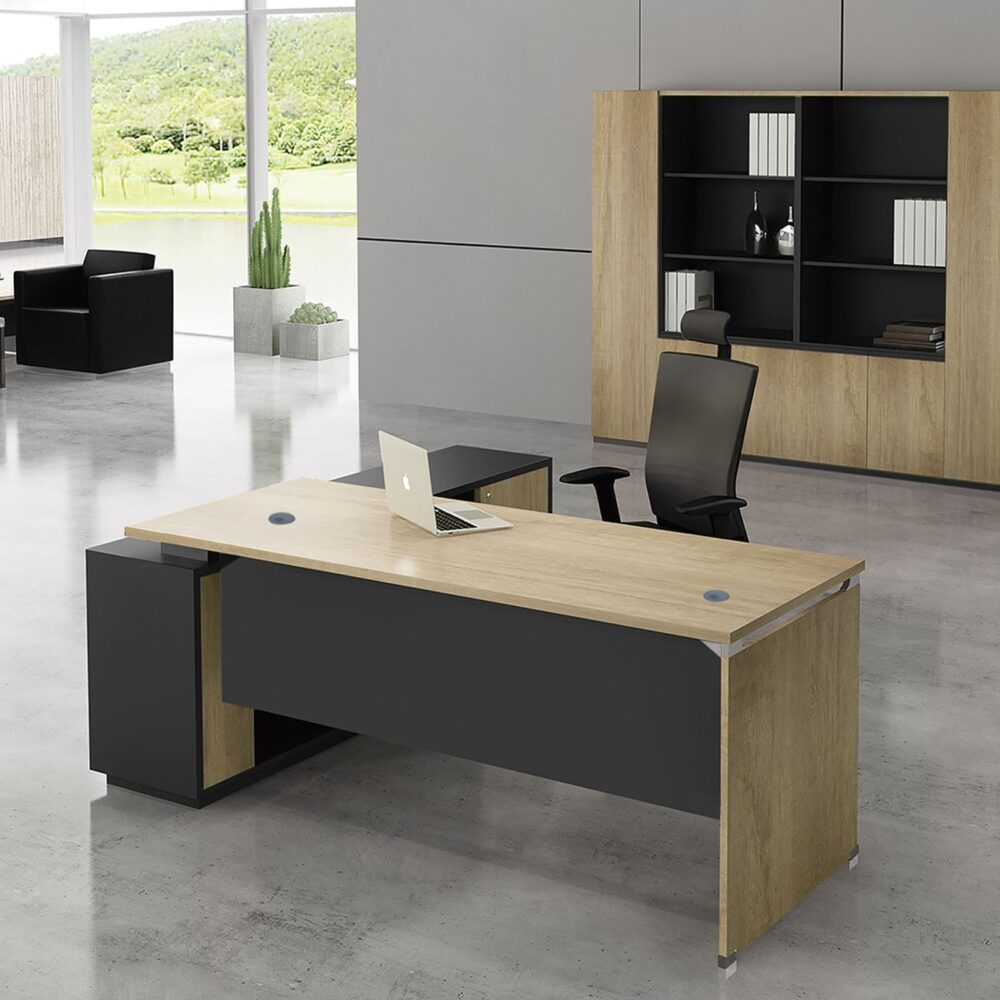 PROJECT Γραφείο Δεξιά Γωνία, Απόχρωση Sonoma - Γκρι - Image 2