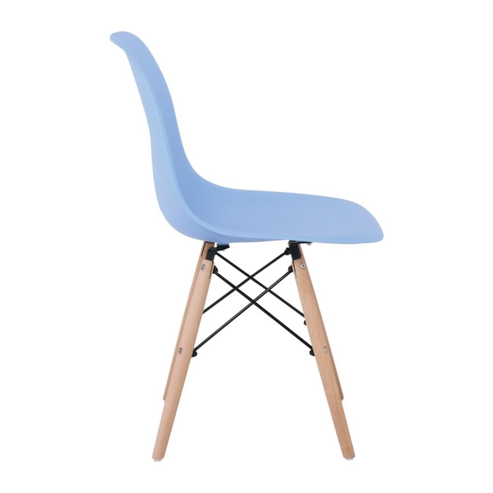 ART Wood Καρέκλα Τραπεζαρίας - Κουζίνας, Πόδια Οξιά, Κάθισμα PP Σιέλ - 1 Step K/D - Image 4