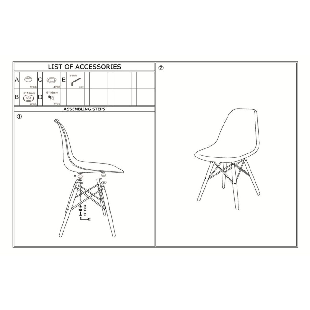 ART Wood Καρέκλα Τραπεζαρίας - Κουζίνας, Πόδια Οξιά, Κάθισμα PP Σιέλ - 1 Step K/D - Image 6