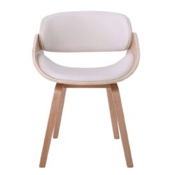 JOY-W Πολυθρόνα Τραπεζαρίας Φυσικό, Pu Άσπρο - Image 5