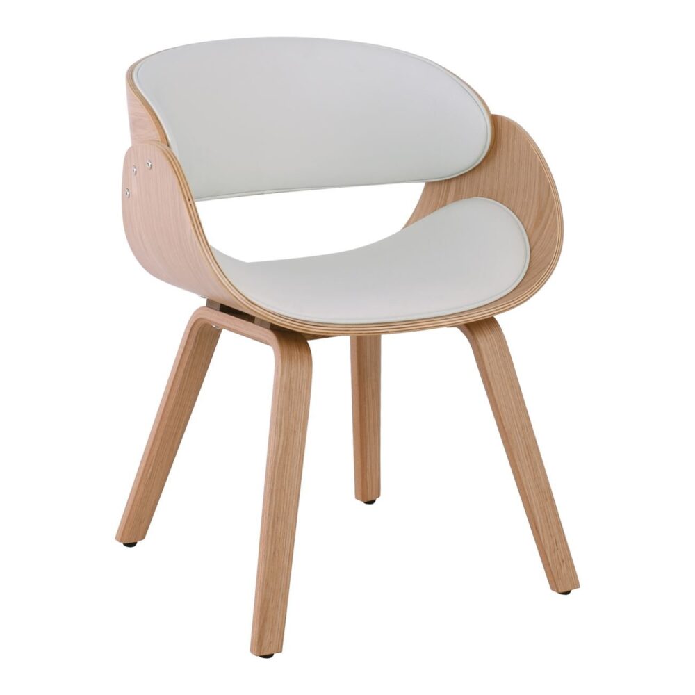 JOY Πολυθρόνα-Pro Τραπεζαρίας, Φυσικό, Pu Άσπρο - Image 2