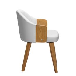 ENZO Πολυθρόνα Τραπεζαρίας Φυσικό, Pu Άσπρο - Image 3