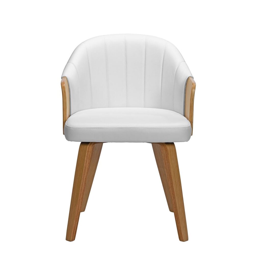 ENZO Πολυθρόνα Τραπεζαρίας Φυσικό, Pu Άσπρο - Image 4