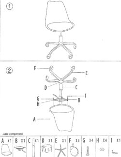 BERG-OF καρέκλα γραφείου pp ΛΕΥΚΗ / 51x55xH78-88 - Image 2