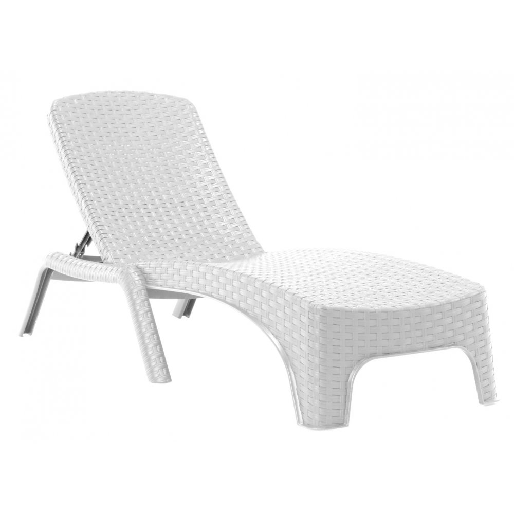 ROMA-WHITE-1000x1000 ROMA-LOUNGER ξαπλώστρα polypropylene ΛΕΥΚΟ, 197x71x37 - Image 1