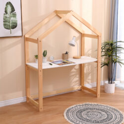 ΓΡΑΦΕΙΟ ΠΑΙΔΙΚΟ PEPE HM2498.03 ΞΥΛΟ ΠΕΥΚΟΥ ΣΕ ΦΥΣΙΚΟ-ΜΕΛΑΜΙΝΗ 120x44x152Υεκ - Image 2