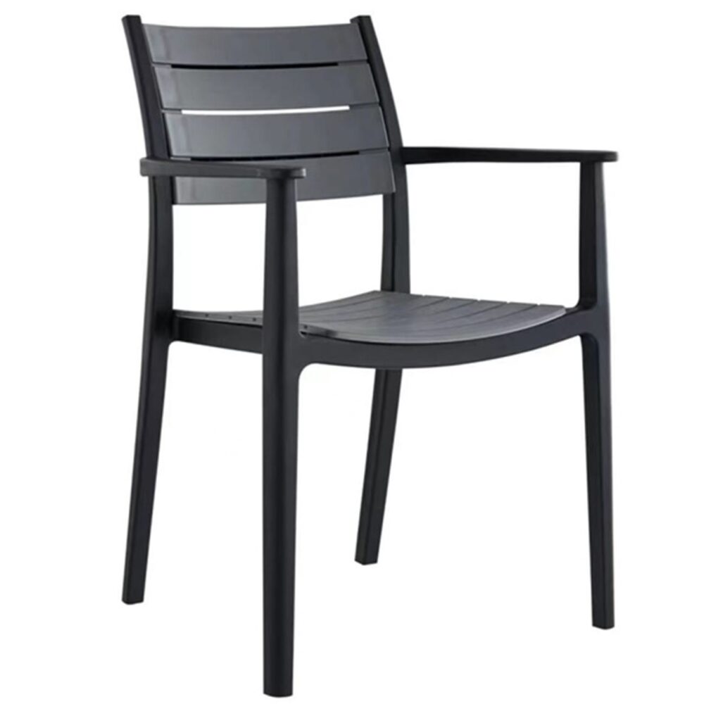 ALDO Πολυθρόνα Στοιβαζόμενη, PP-UV Μαύρο - Image 2