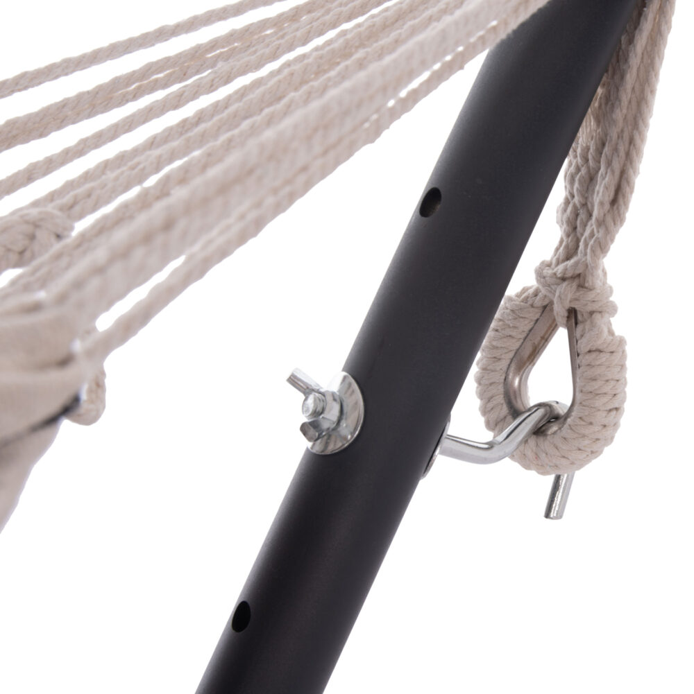 ΑΙΩΡΑ CRAVE HM6304.03 ΑΝΘΡΑΚΙ ΜΕΤΑΛ. ΣΚΕΛΕΤΟΣ--ΜΠΛΕ ΣΚΟΥΡΟ ΠΑΝΙ ΜΕ ΛΕΥΚΗ ΡΙΓΑ 265x93x105Υεκ - Image 6