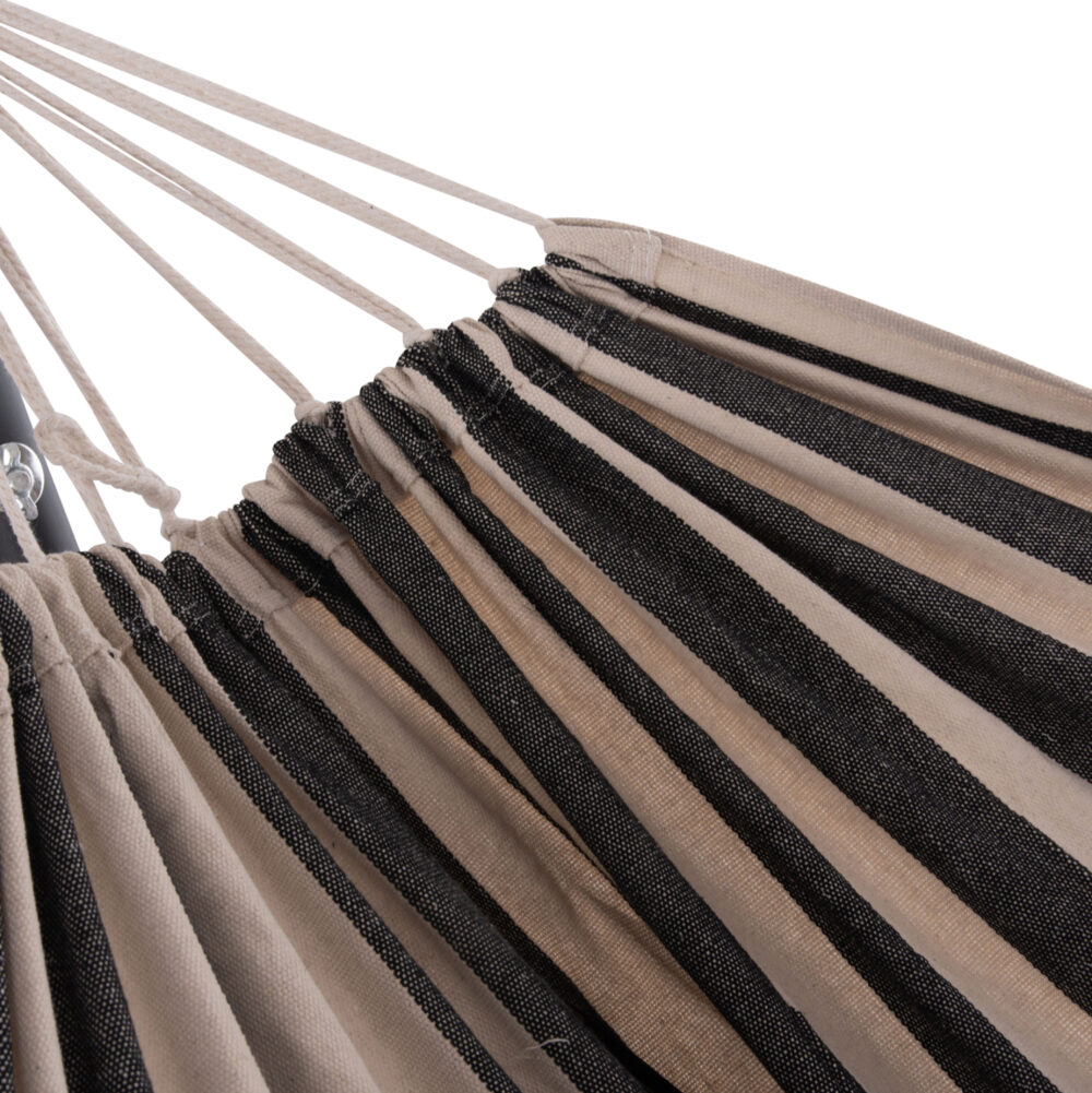 ΑΙΩΡΑ CRAVE HM6304.03 ΑΝΘΡΑΚΙ ΜΕΤΑΛ. ΣΚΕΛΕΤΟΣ--ΜΠΛΕ ΣΚΟΥΡΟ ΠΑΝΙ ΜΕ ΛΕΥΚΗ ΡΙΓΑ 265x93x105Υεκ - Image 7