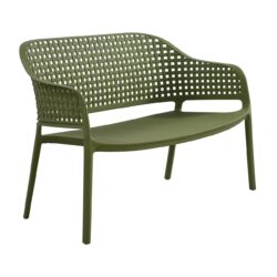 MALAGA Set Σαλόνι Κήπου PP-UV Πράσινο: Καναπές + 2 Πολυθρόνες + Τραπεζάκι - Image 4