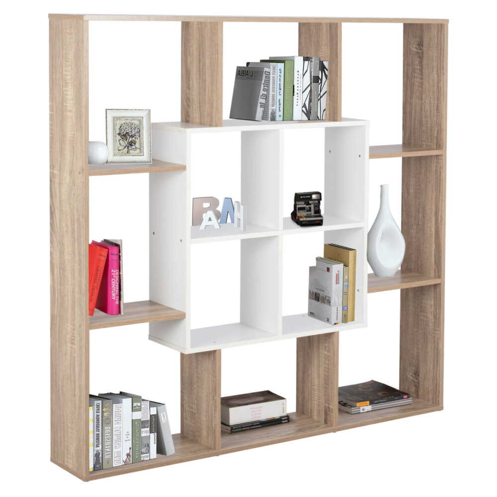 bibliothiki-fb9877101-136x22x136-leyko ΒΙΒΛΙΟΘΗΚΗ BRODY HM8771.01 136X22X136 ΛΕΥΚΟ - Image 1