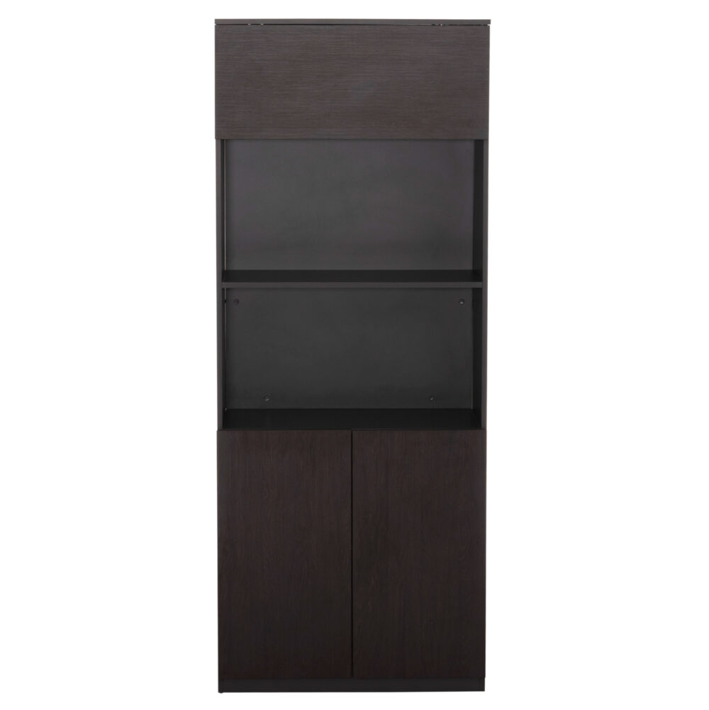 ΒΙΒΛΙΟΘΗΚΗ ΓΡΑΦΕΙΟΥ ΕΠΑΓΓΕΛΜΑΤΙΚΗ ROSEWOOD HM2089 ΜΕΛΑΜΙΝΗ ΓΚΡΙ-WENGE 80Χ40Χ200Υεκ. - Image 3