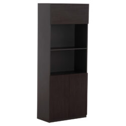 ΒΙΒΛΙΟΘΗΚΗ ΓΡΑΦΕΙΟΥ ΕΠΑΓΓΕΛΜΑΤΙΚΗ ROSEWOOD HM2089 ΜΕΛΑΜΙΝΗ ΓΚΡΙ-WENGE 80Χ40Χ200Υεκ.