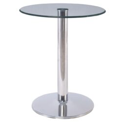 BITT Βοηθητικό Τραπεζάκι Σαλονιού - Καθιστικού Χρώμιο - Γυαλί Clear - Image 2