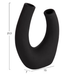 ΕΠΙΤΡΑΠΕΖΙΟ ΚΕΡΑΜΙΚΟ ΔΙΑΚΟΣΜΗΤΙΚΟ ELLIPTO HM4643.02 ΜΑΥΡΟ ΜΑΤ 15x7x21,5Υεκ - Image 2