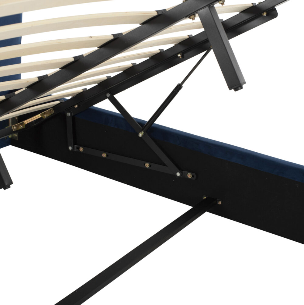 ΚΡΕΒΑΤΙ BRILEY ΒΕΛΟΥΔΟ ΜΠΛΕ ΜΕ ΑΠΟΘΗΚΕΥΤΙΚΟ ΧΩΡΟ 160x200εκ. HM583.08 - Image 8