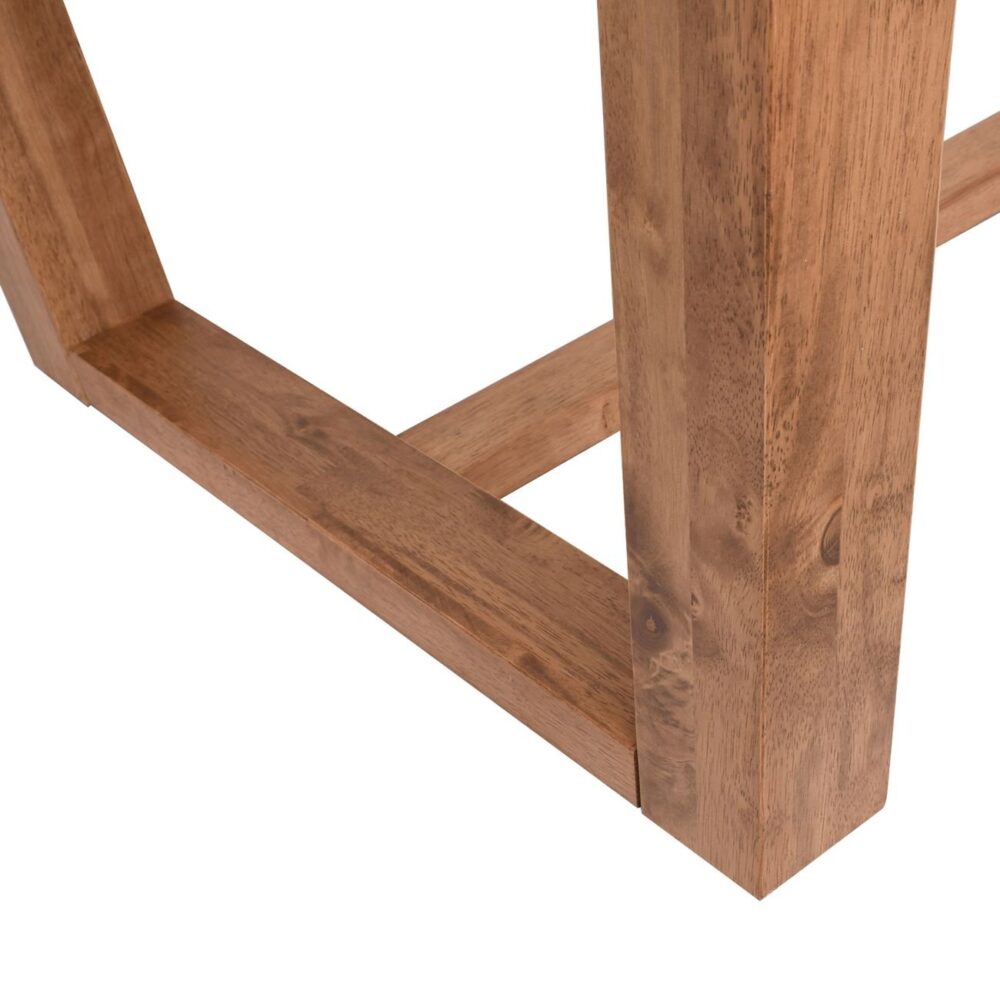 COMET Set Τραπεζαρία Ξύλινη: Τραπέζι+6 Καρέκλες, Φυσικό με Mdf Άσπρο Μάρμαρο,Ύφασμα Άσπρο - Image 6