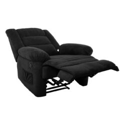 JULIA Massage Πολυθρόνα Relax Σαλονιού - Καθιστικού, Ύφασμα Μαύρο - Image 3